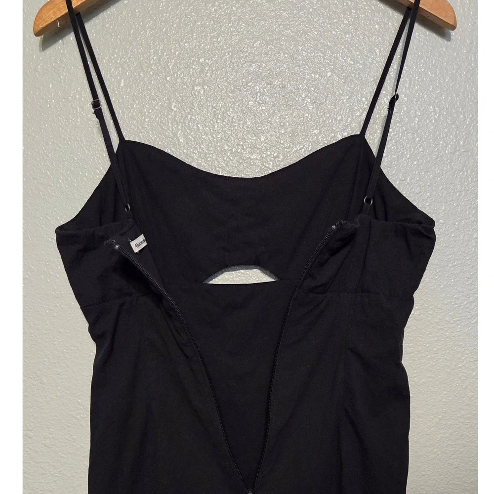 Abercrombie & Fitch Bodycon Dress Medium Petite Black Whimsigoth Witchy Romantic